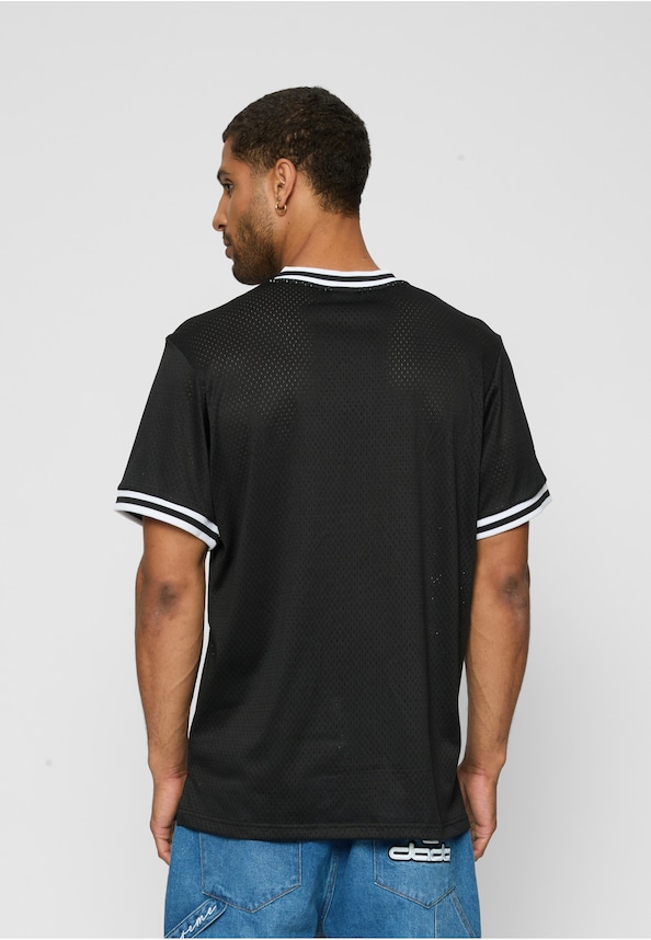 FBMQ12112BLK Fubu Varsity Mesh T-Shirt-1