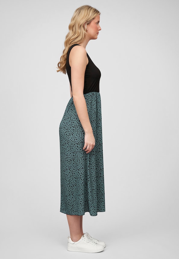 Cloud5ive Damen Maxi-Kleid Rundhals mit Punkt Print-3