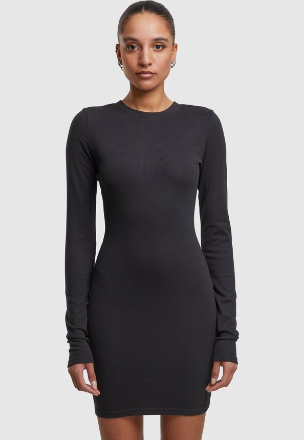 Ladies Cozy Rib Jersey Dress-2