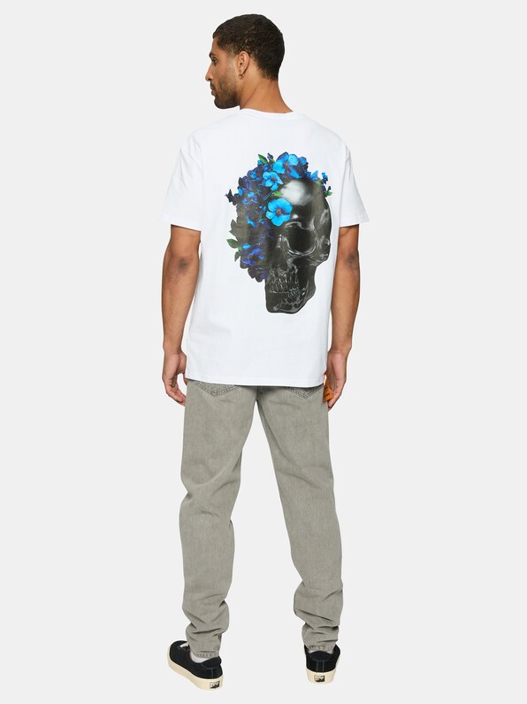 Forgotten Faces Flowered Skull Oversize T-Shirts-2