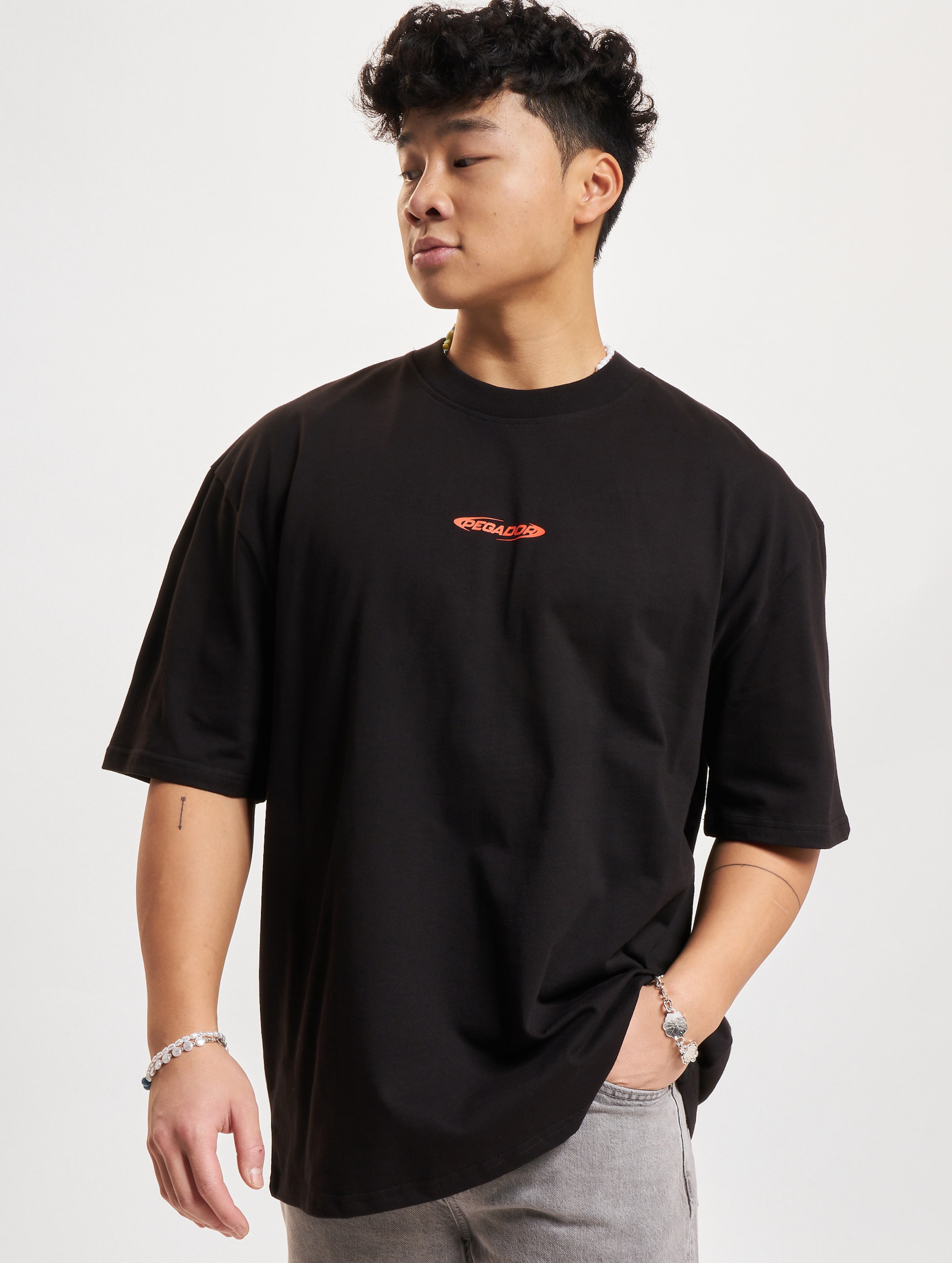 PEGADOR Furber Oversized T-Shirt Mannen op kleur zwart, Maat XXL