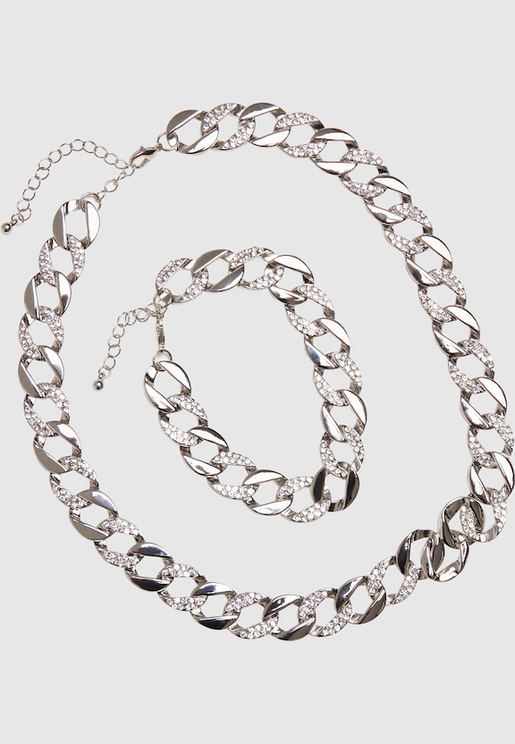  Basic Diamond Necklace And Bracelet-0