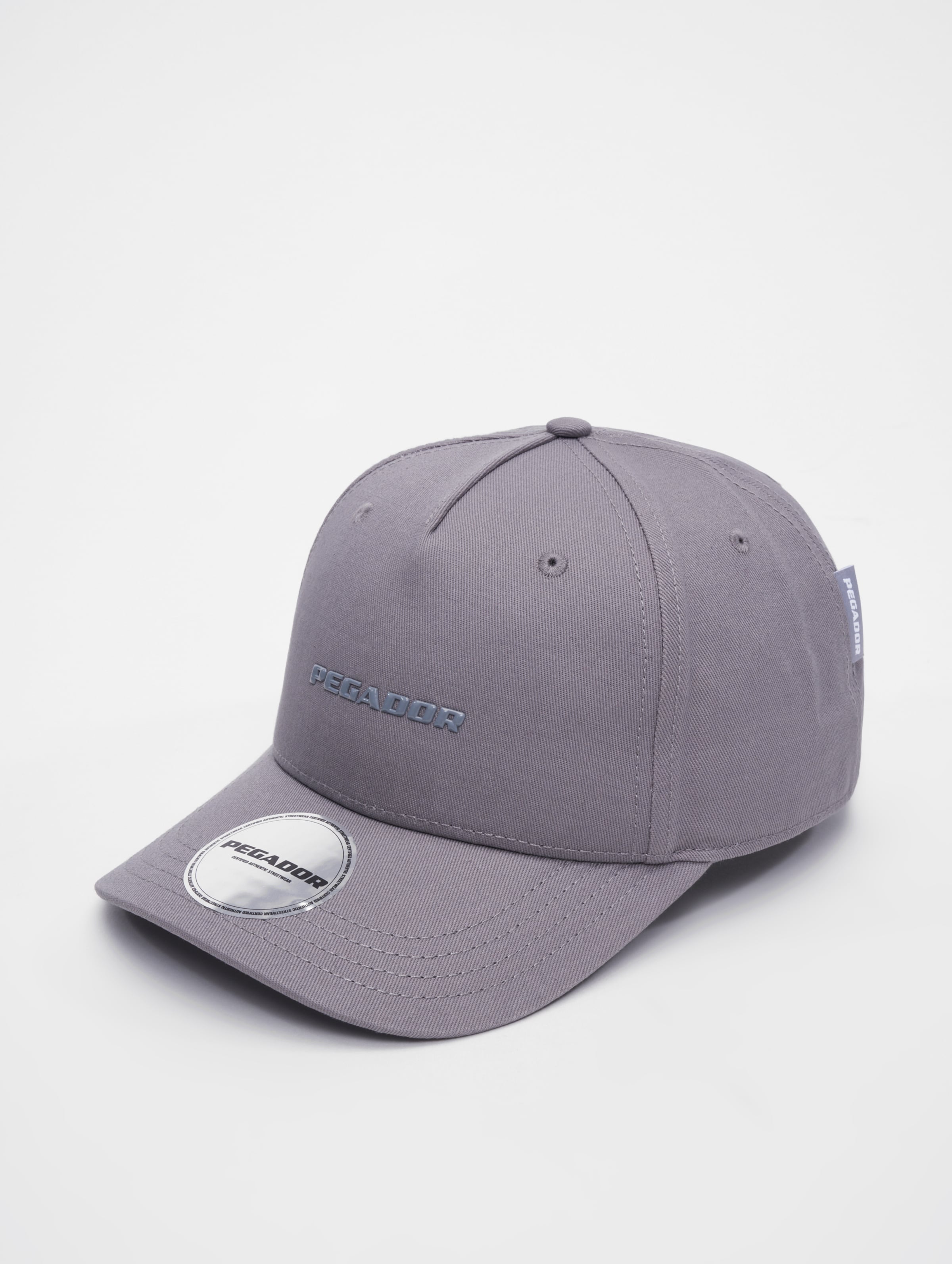 PEGADOR Logo Snapback Caps Frauen,Männer,Unisex op kleur grijs, Maat ADJUSTABLE