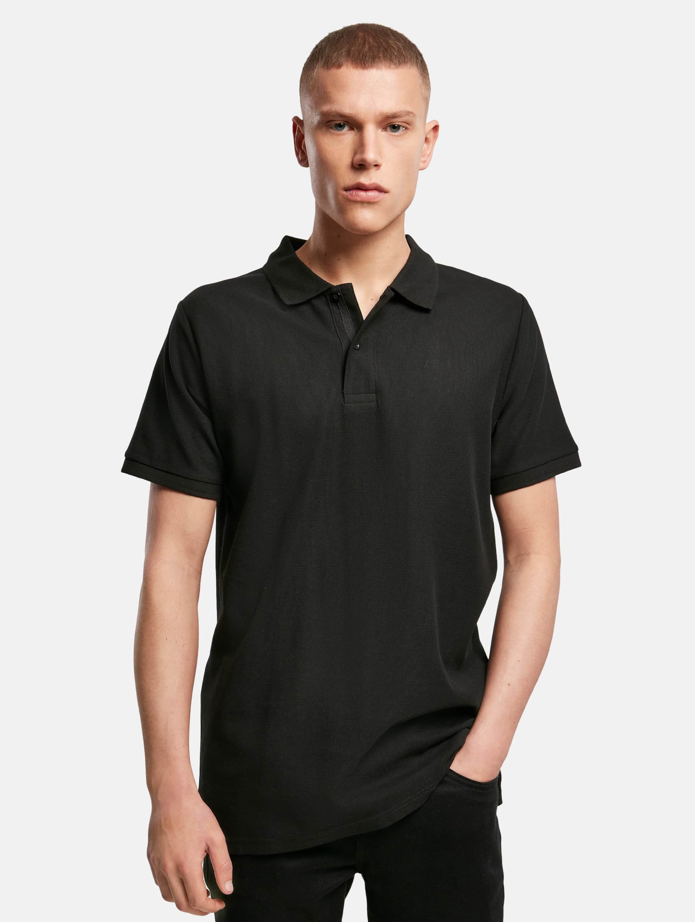 Build Your Brand Polo PiquÃ© Shirt Mannen op kleur zwart, Maat XXL