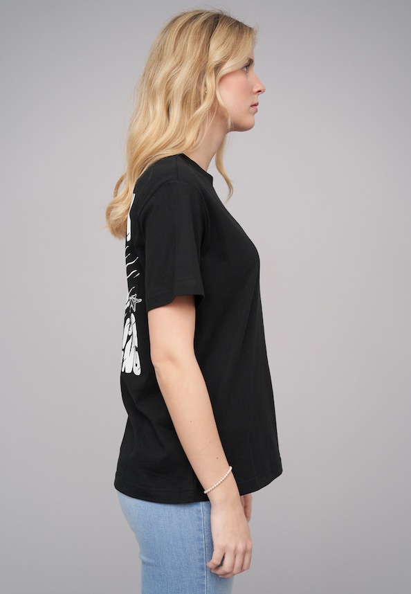Ladies 77 Ocean Black Tee-3