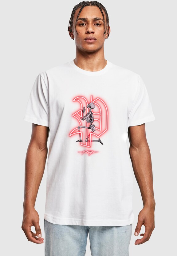 Pray Neon Skull Tee-0