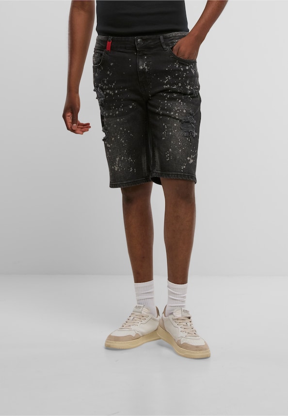 Sylva Ripped Slim Fit Shorts-0