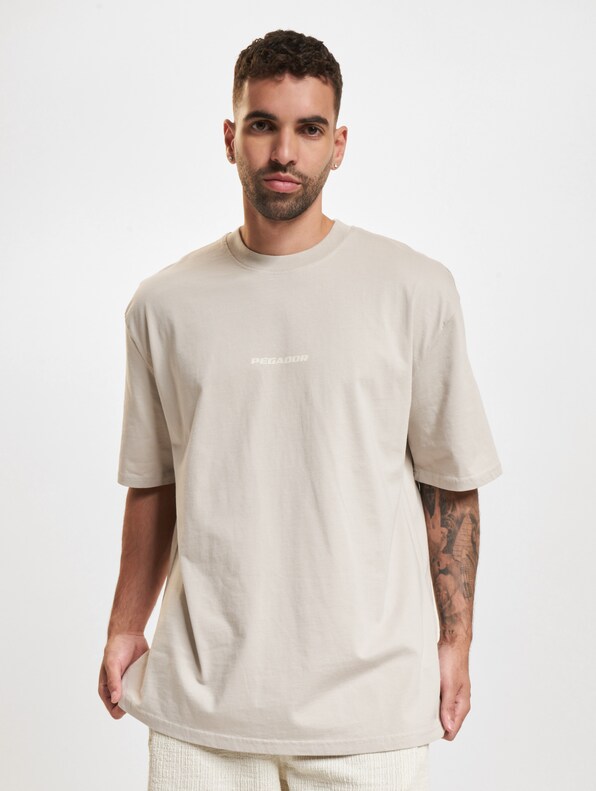 PEGADOR Colne Logo Oversized T-Shirts-0