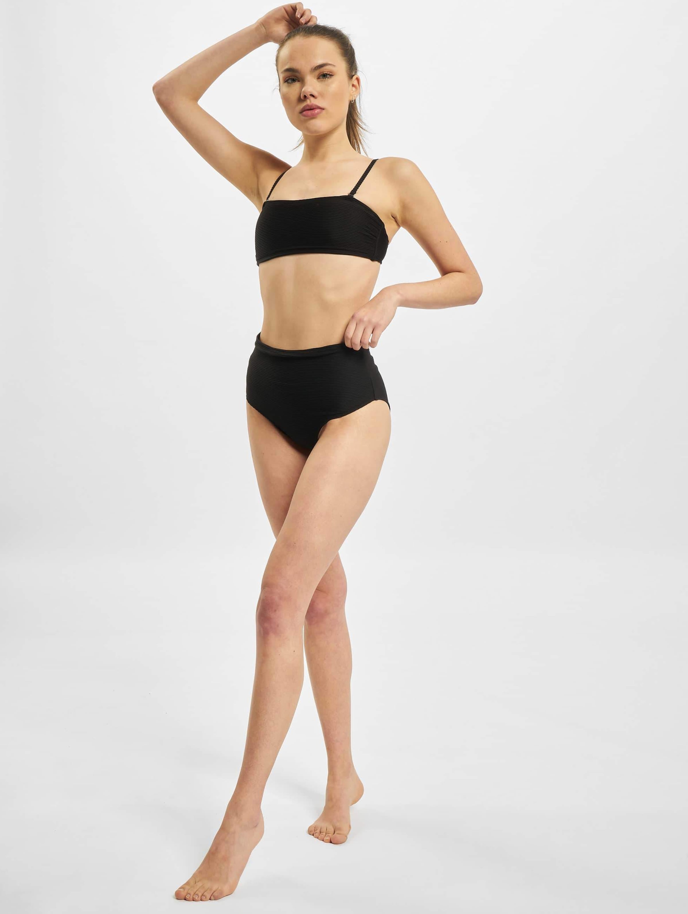 Black high waisted bandeau bikini online