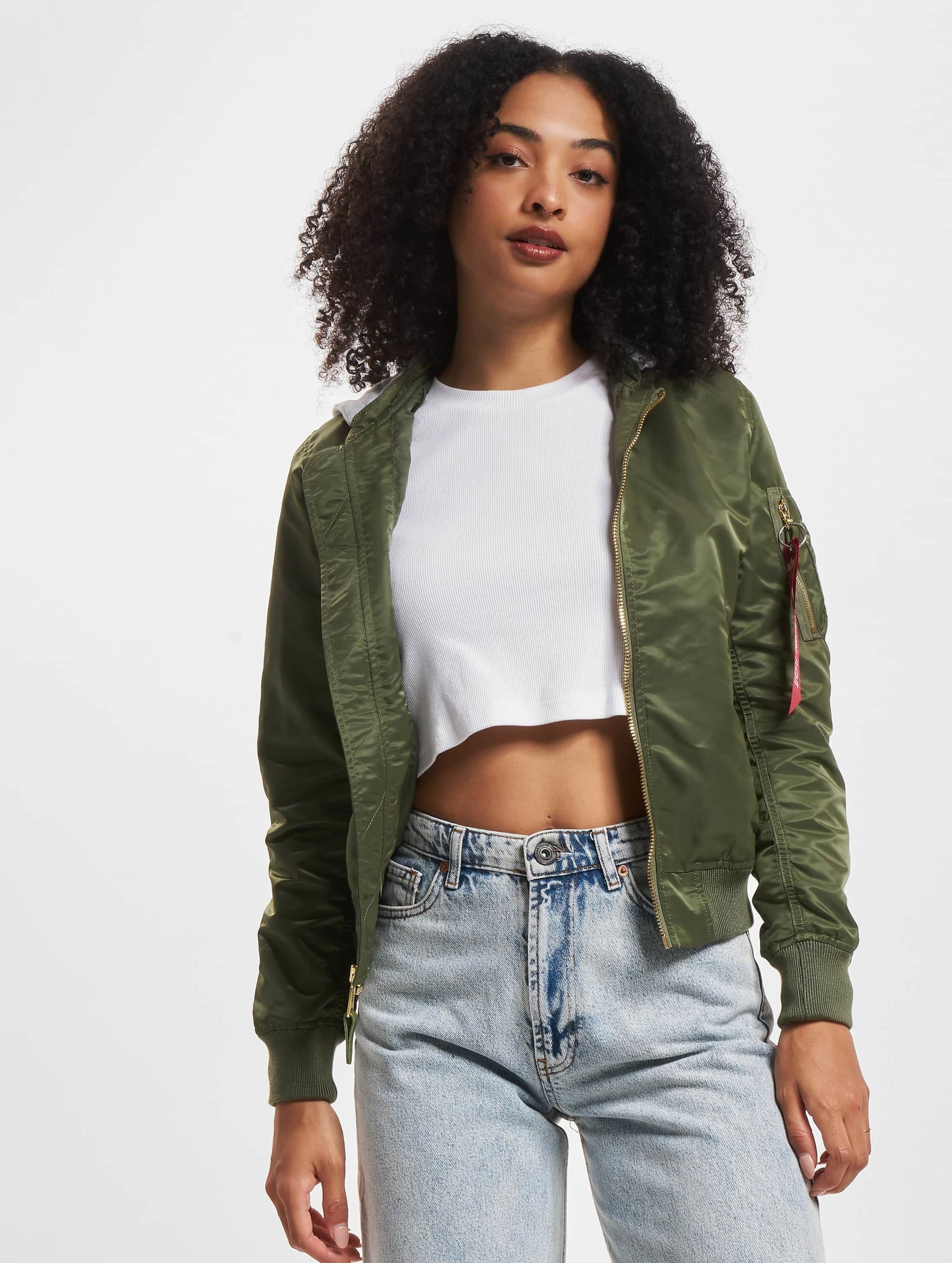 Alpha industries cropped bomber sale