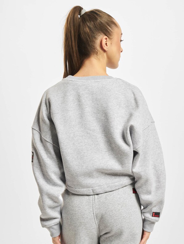 Fubu Varsity Short Crew Sweatshirt Heather-1