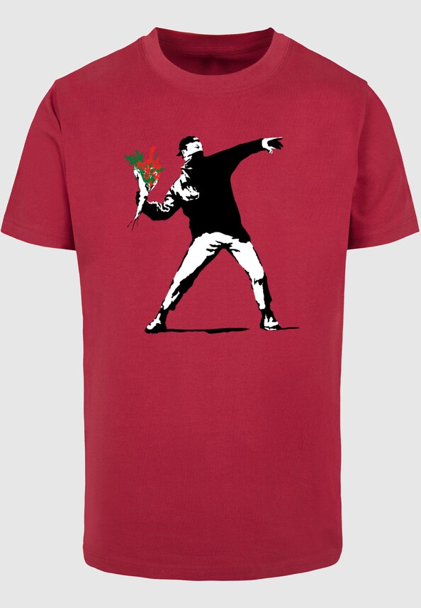 Banksy - Love Is In The Air T-Shirt-2