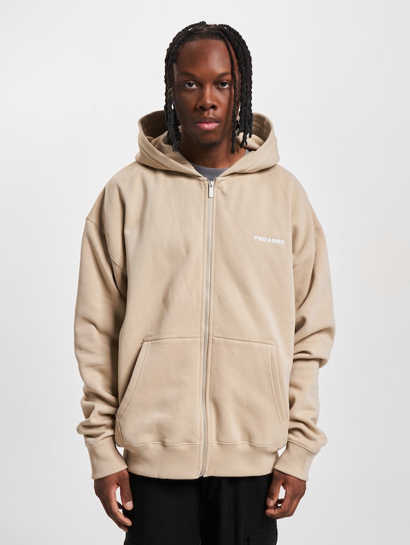 PEGADOR Logo Oversized Sweat Zip Hoodies-2