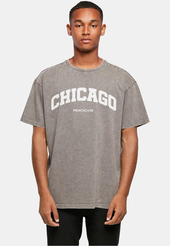 Chicago Wording - Acid Washed Oversize-0