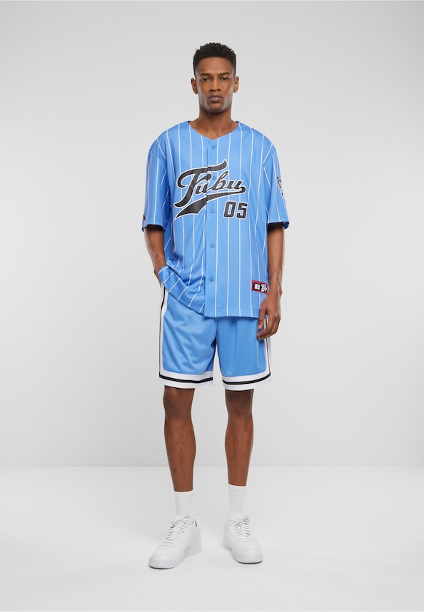FM242-001-1 Fubu Varsity Mesh Pinstripe Baseball Jersey-4