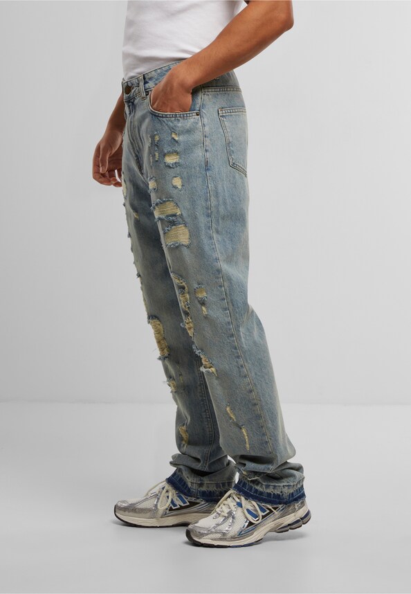 Firio Destroyed Straight Jeans-2