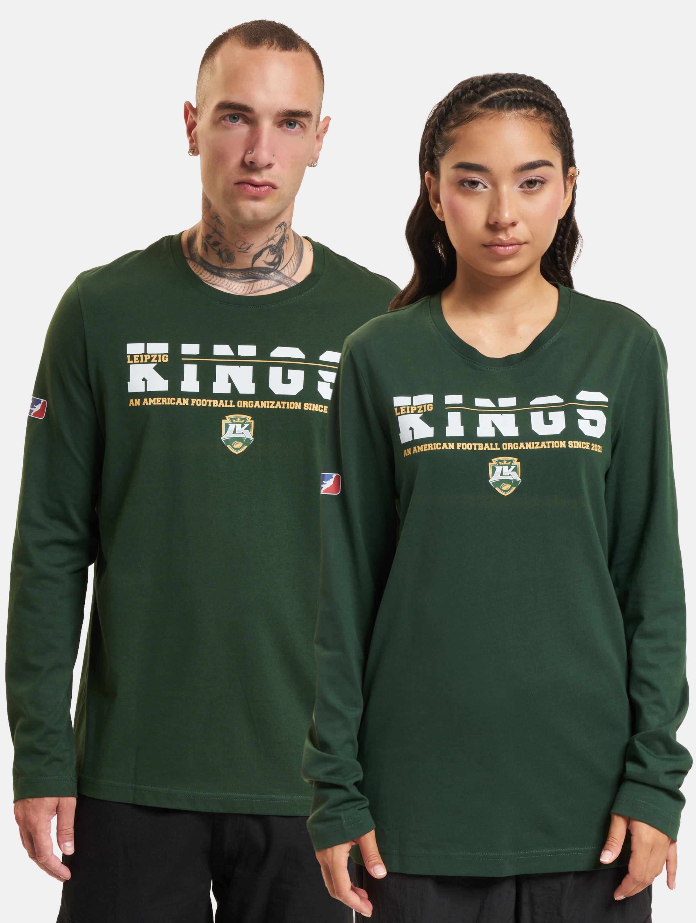 European League Of Football ELF Leipzig Kings Sideline Longsleeve op kleur groen, Maat M