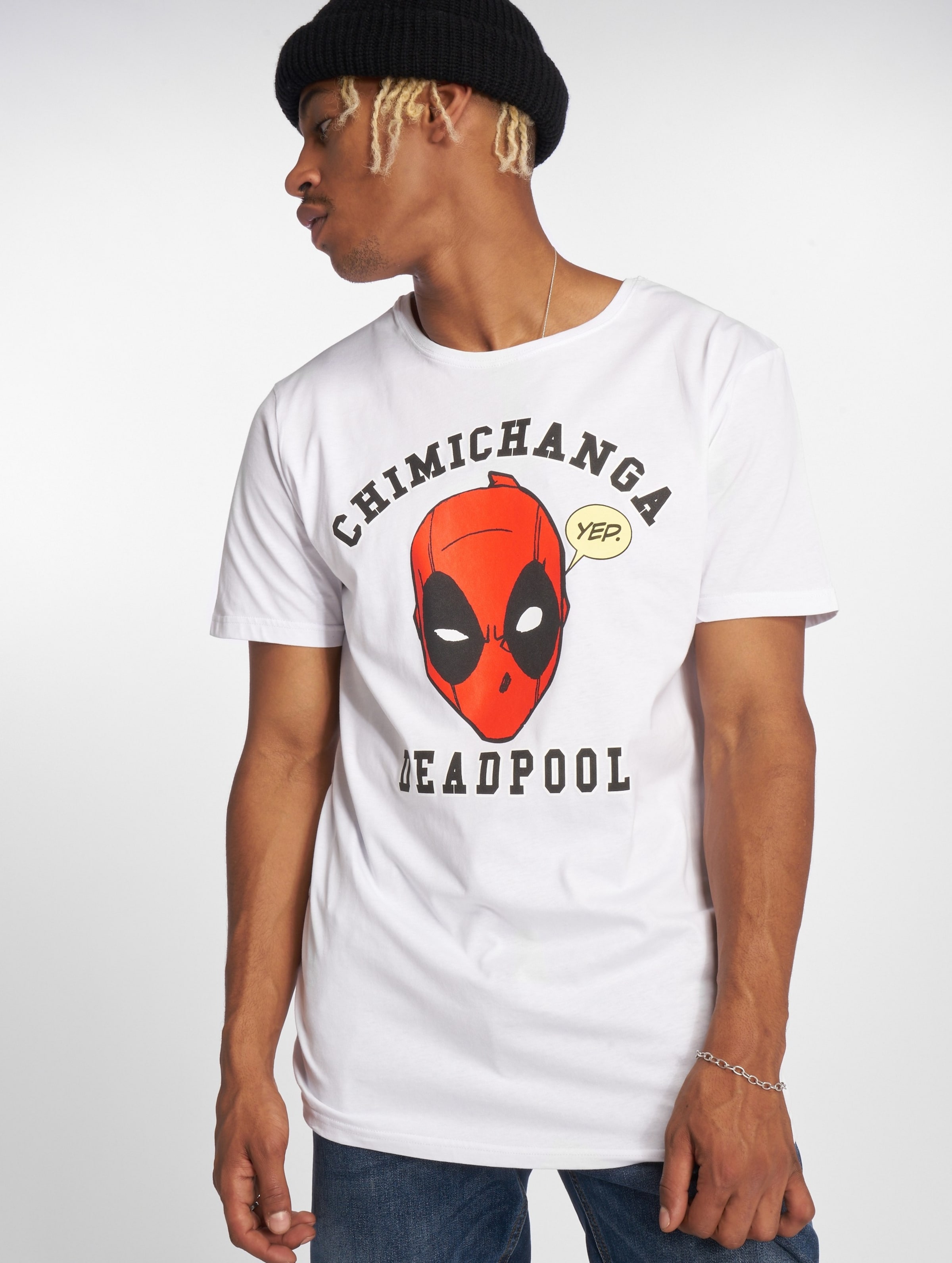 Merchcode Deadpool Chimichanga Tee Männer,Unisex op kleur wit, Maat S