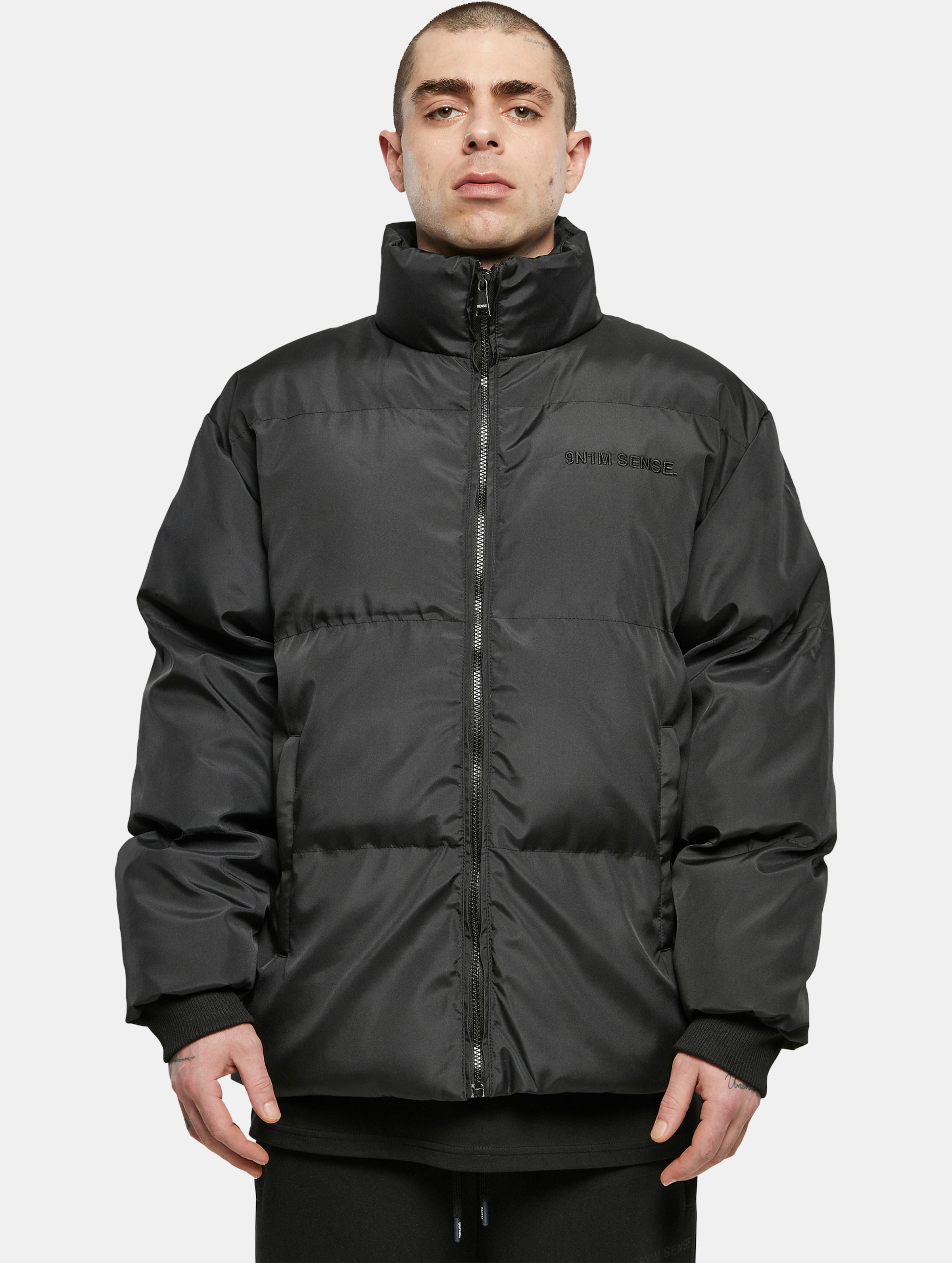 9N1M SENSE Sense Classic Puffer Jacket Mannen op kleur zwart, Maat XXL