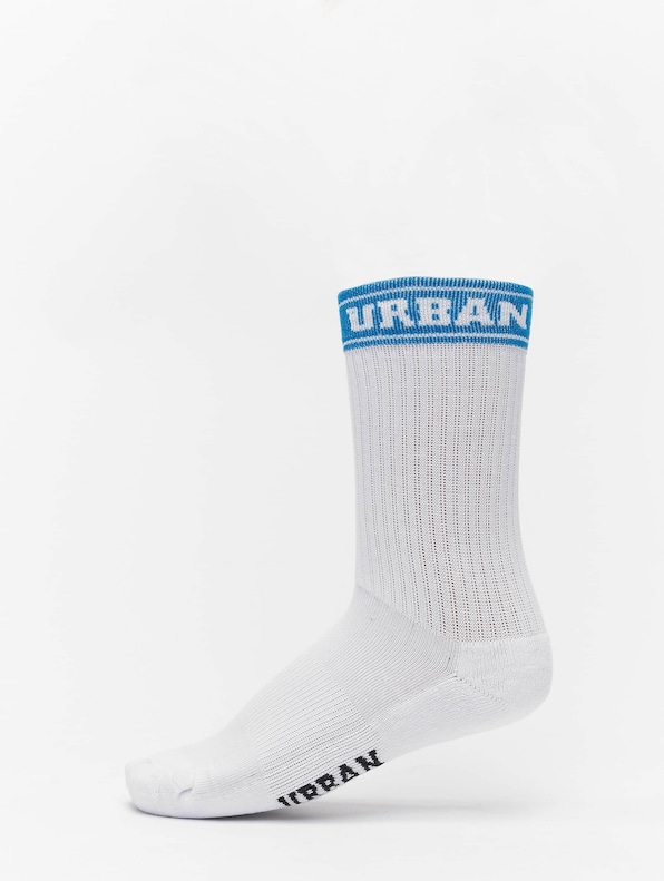 Short Sporty Logo Socks Coloured Cuff 4-Pack-3