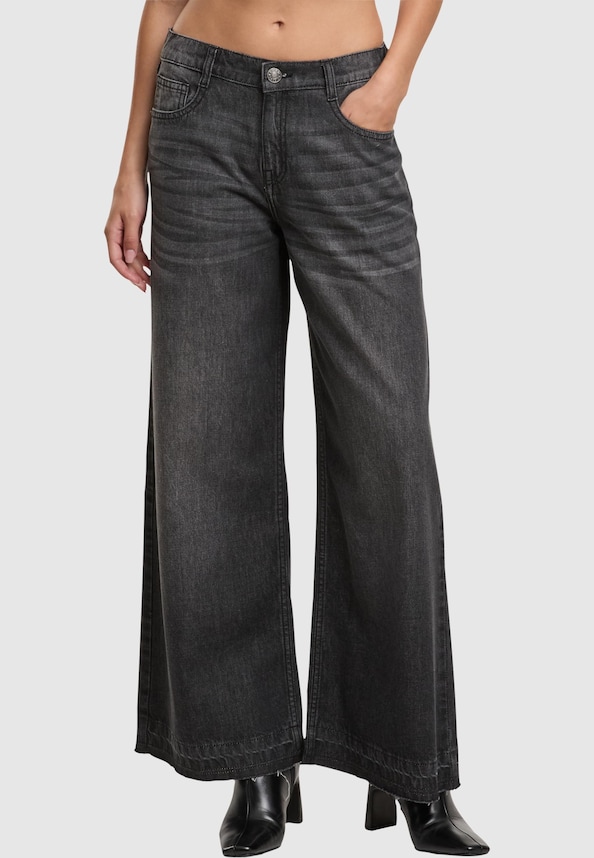 Ladies Wide Leg Denim-0