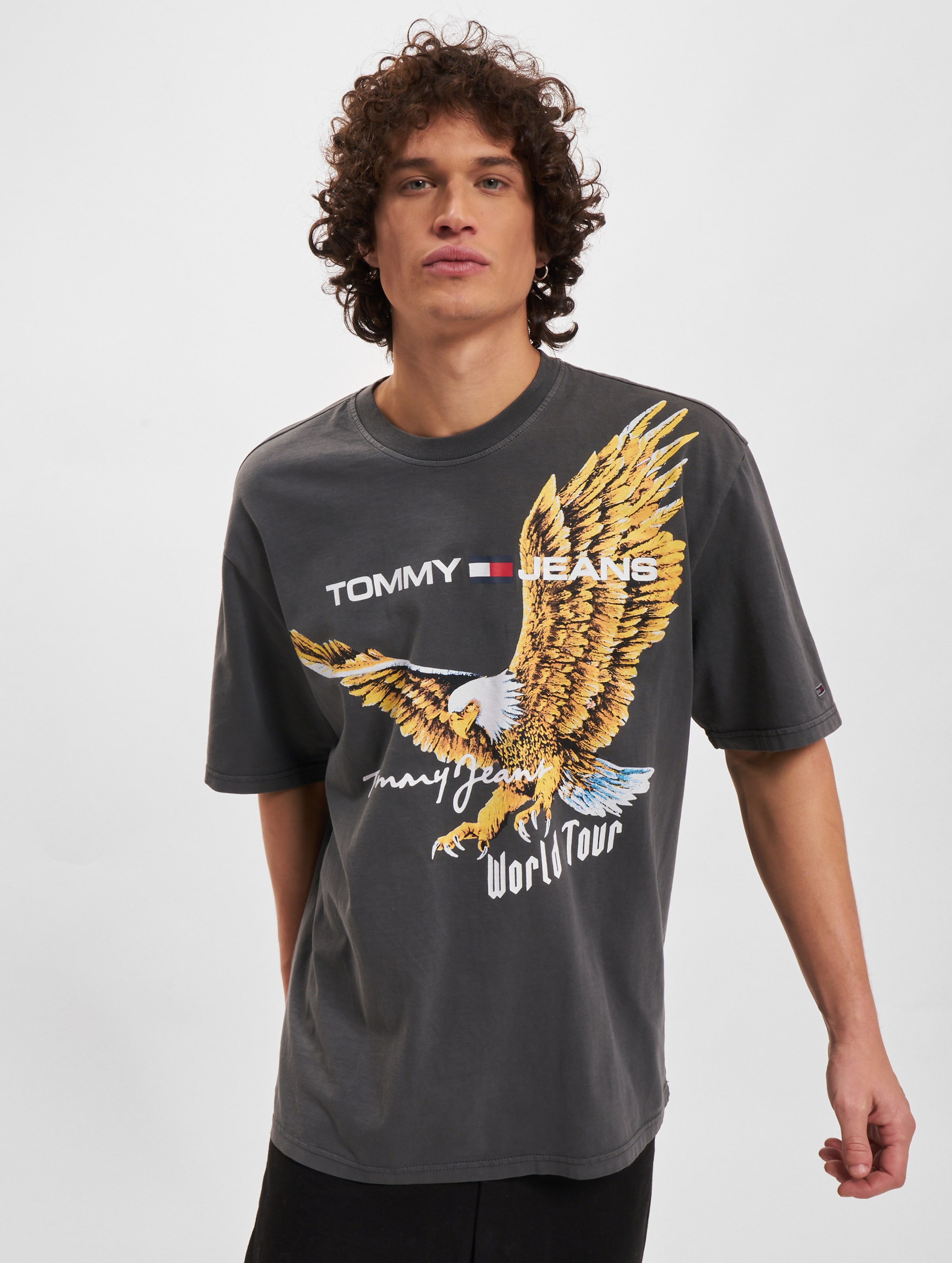 Tommy Jeans Vintage Eagle T-Shirts Mannen op kleur grijs, Maat XL