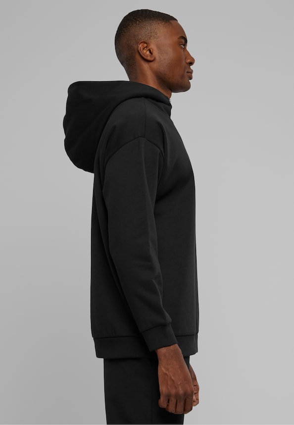 Zipped High Neck Hoody-3