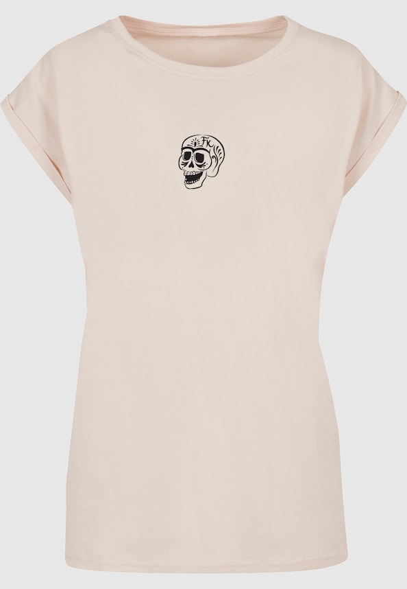 Ladies Frida Kahlo - Skeleton Extended Shoulder Tee-2