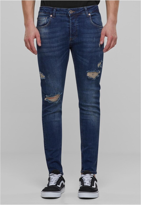 2Y Skinny Fit Destroyed Jeans-3