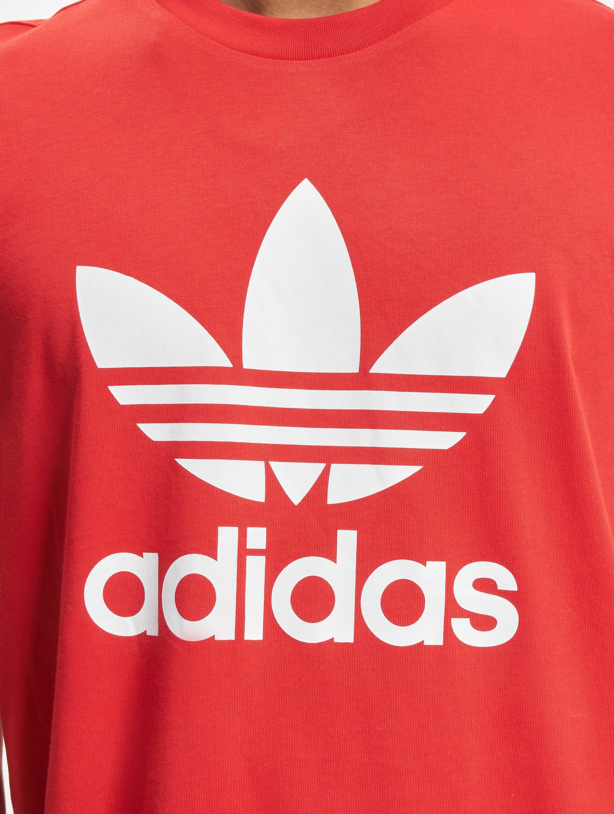 Adidas trefoil sales red t shirt