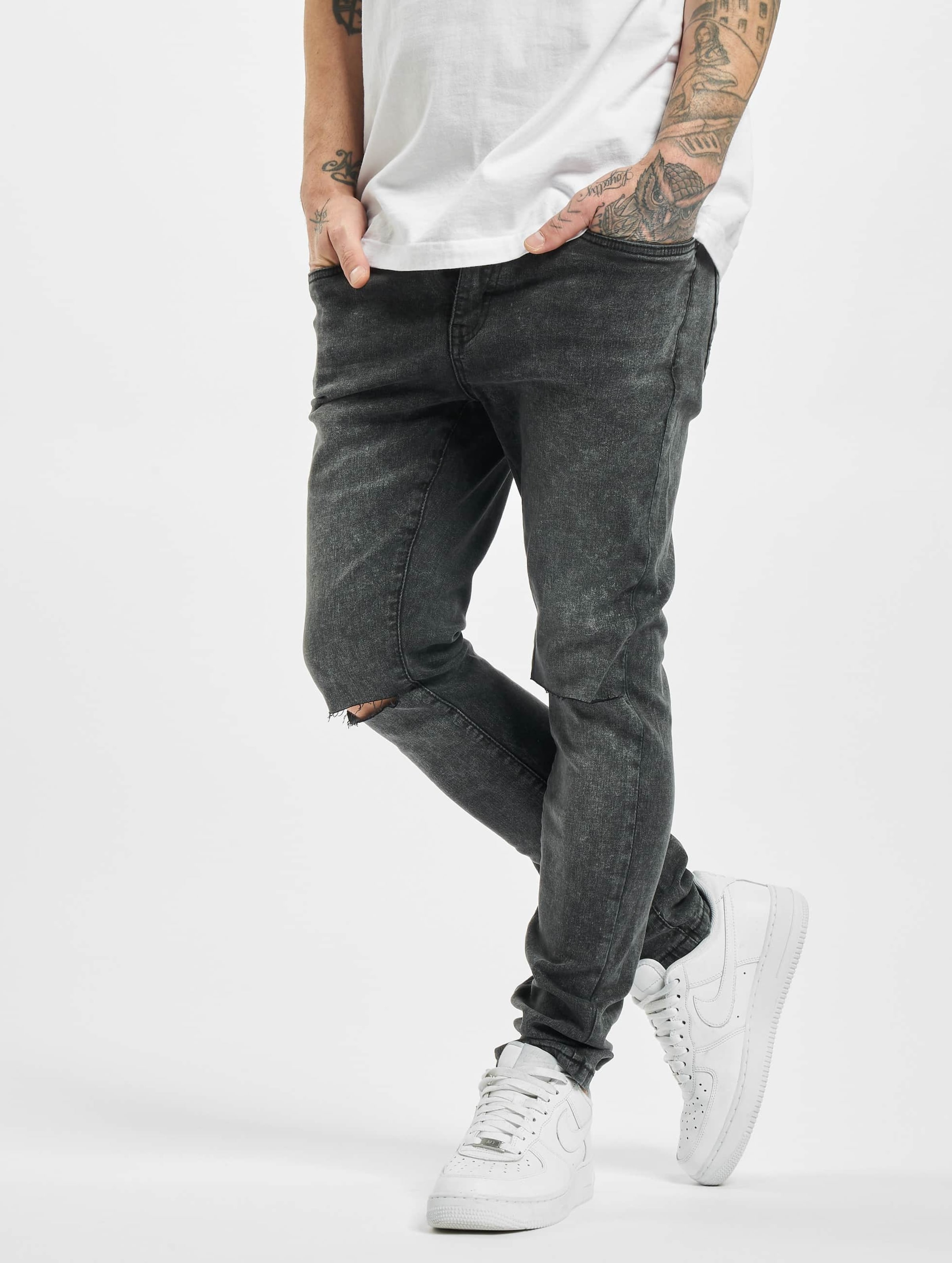 Urban Classics Jeans med smal passform Mannen op kleur zwart, Maat W32_L32