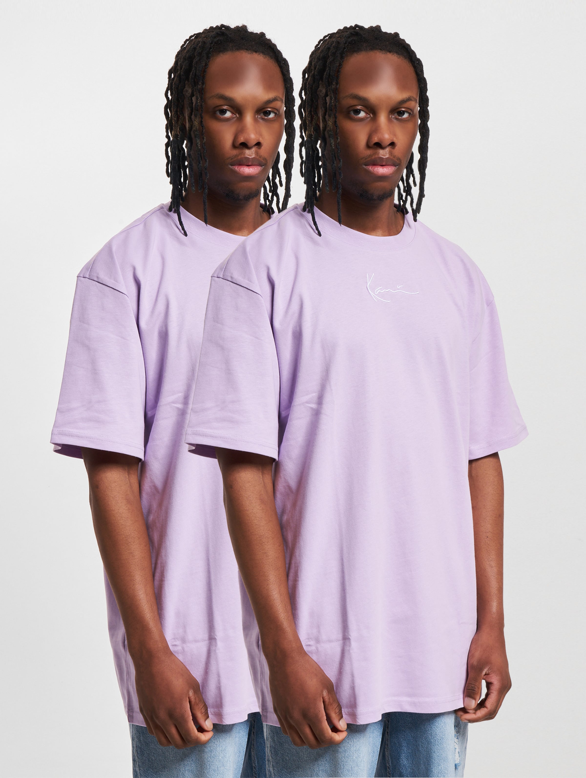 Karl Kani Small Signature 2-Pack Essential T-Shirt Mannen op kleur violet, Maat S
