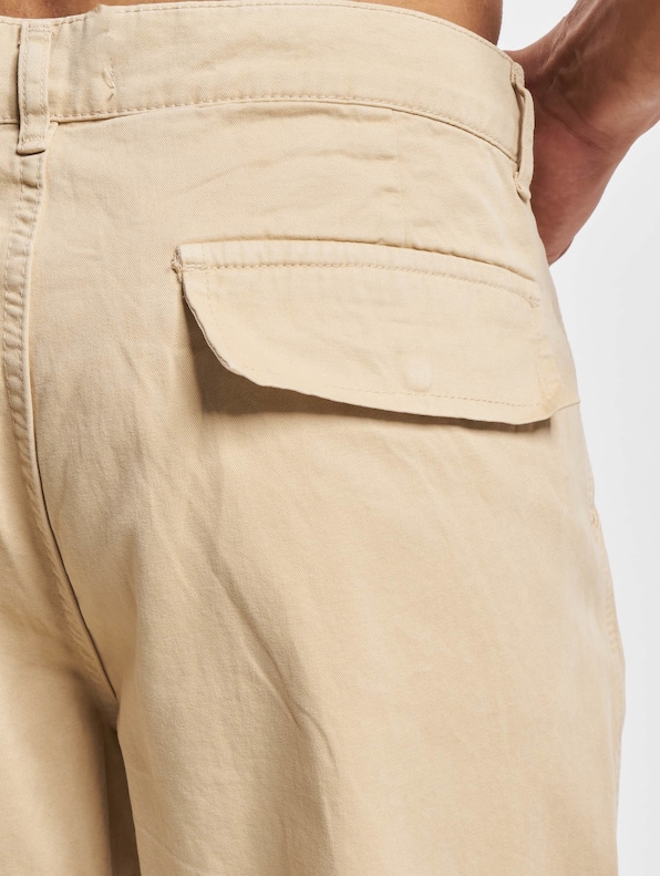 Dropsize Loose Fit Cargo Pants Cream-5