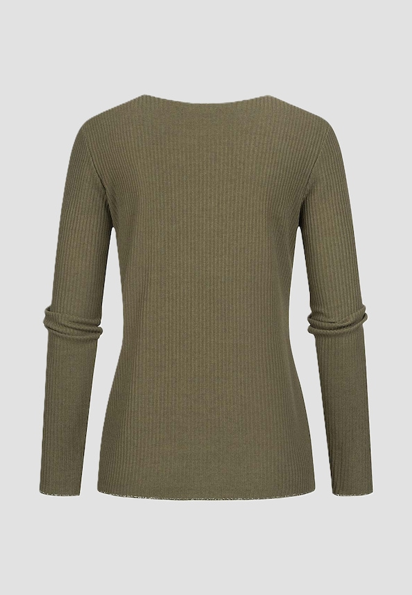 Cloud5ive V-NECK SHIRT LANGARM LUREXEINSATZ und V-Neck-1