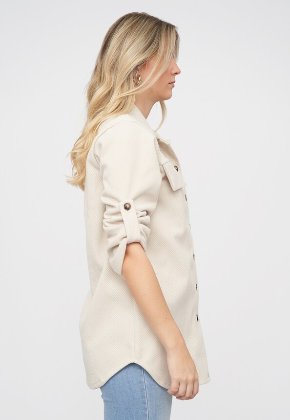 Turn-Up Overshirt with buttons-3
