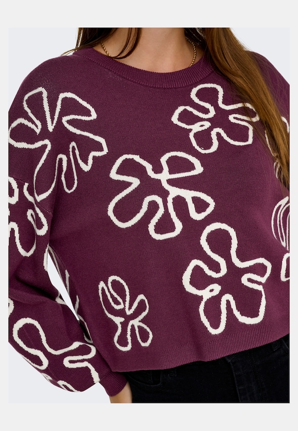 Only Montana Ls Jq O-Neck Cc Knt-3