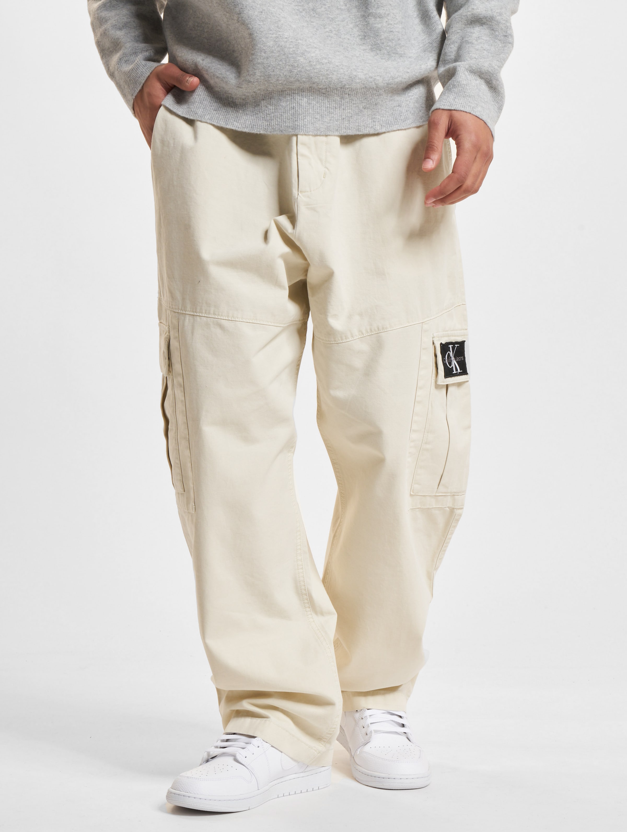 Tommy Jeans Calvin Klein Mineral Dye Cargo Hose Mannen op kleur beige, Maat XL