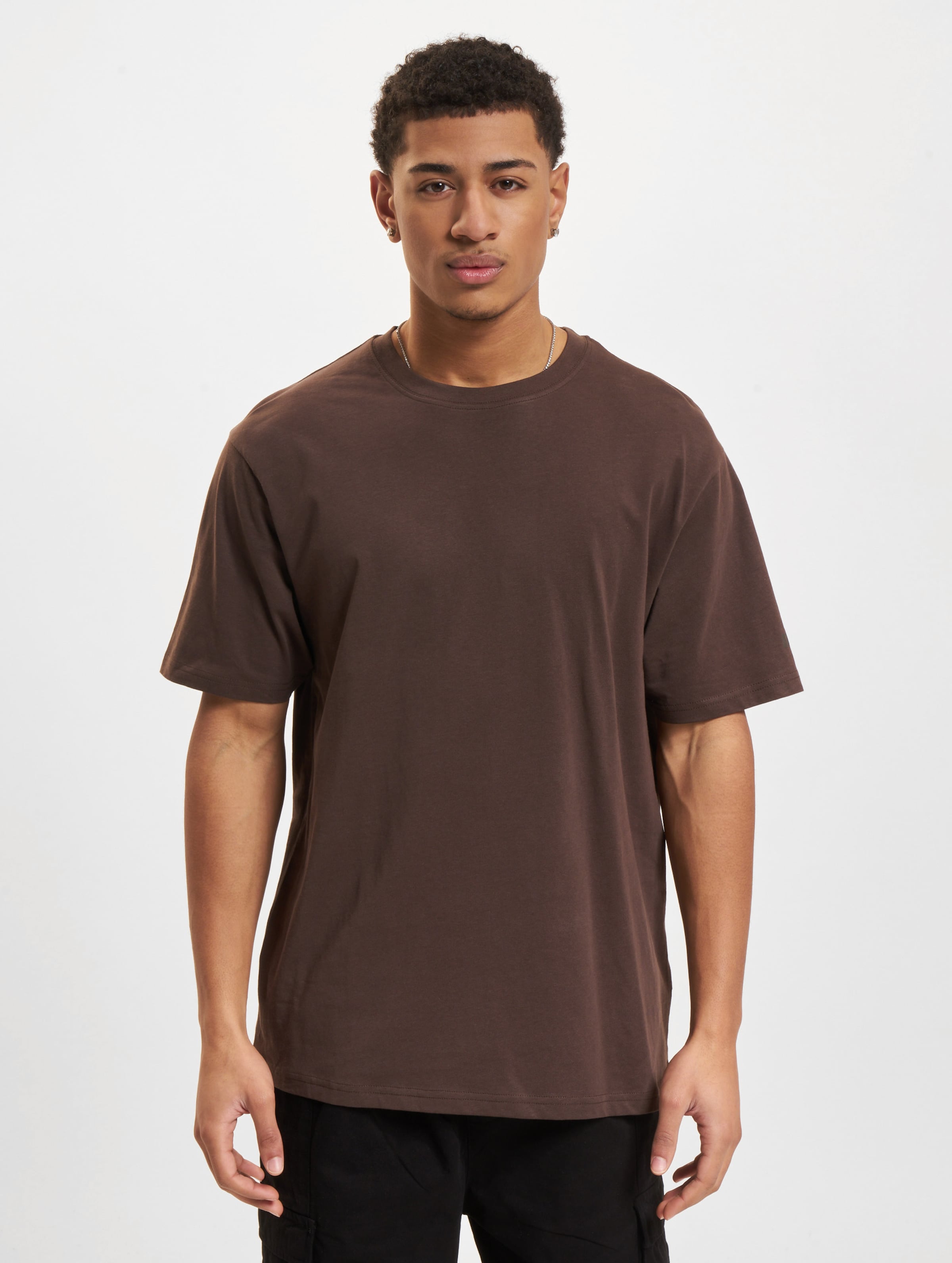 DEF Basic T-Shirts Mannen op kleur bruin, Maat XL