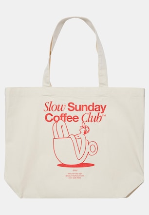Another Cotton Lab Slow Sunday Coffe Club Tote Bag