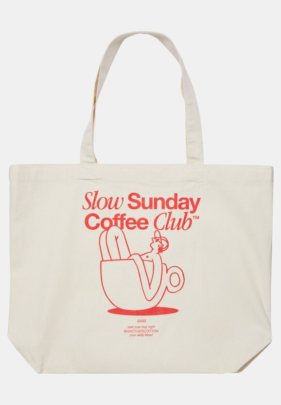 Another Cotton Lab Slow Sunday Coffe Club Tote Bag-0