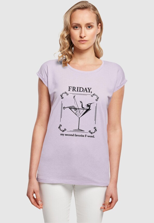 Ladies F-Word Extended Shoulder Tee-0