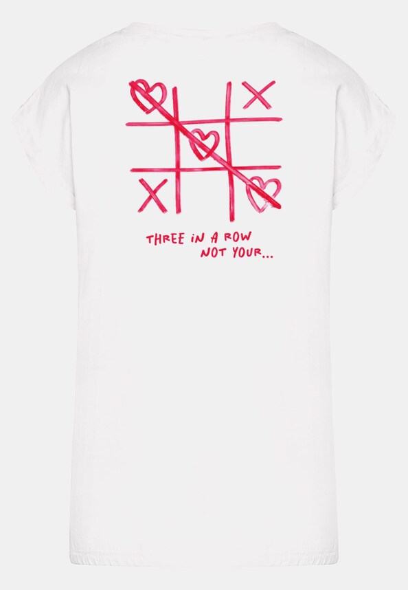 Three In A Row Ladies Extended Shoulder Tee-5