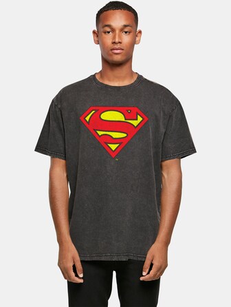 DC Originals - Superman Shield Acid Washed Oversized