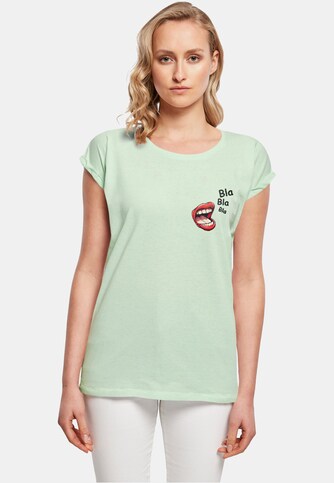 Ladies Bla Bla Bla Comic Extended Shoulder Tee