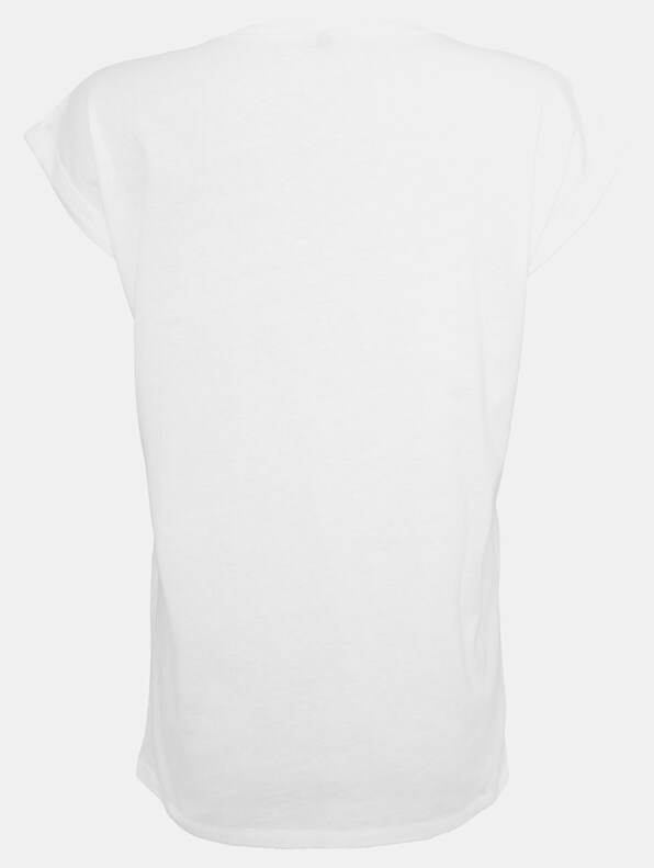 Ladies Peace - Scribble Hand Heart White Extended Shoulder-3