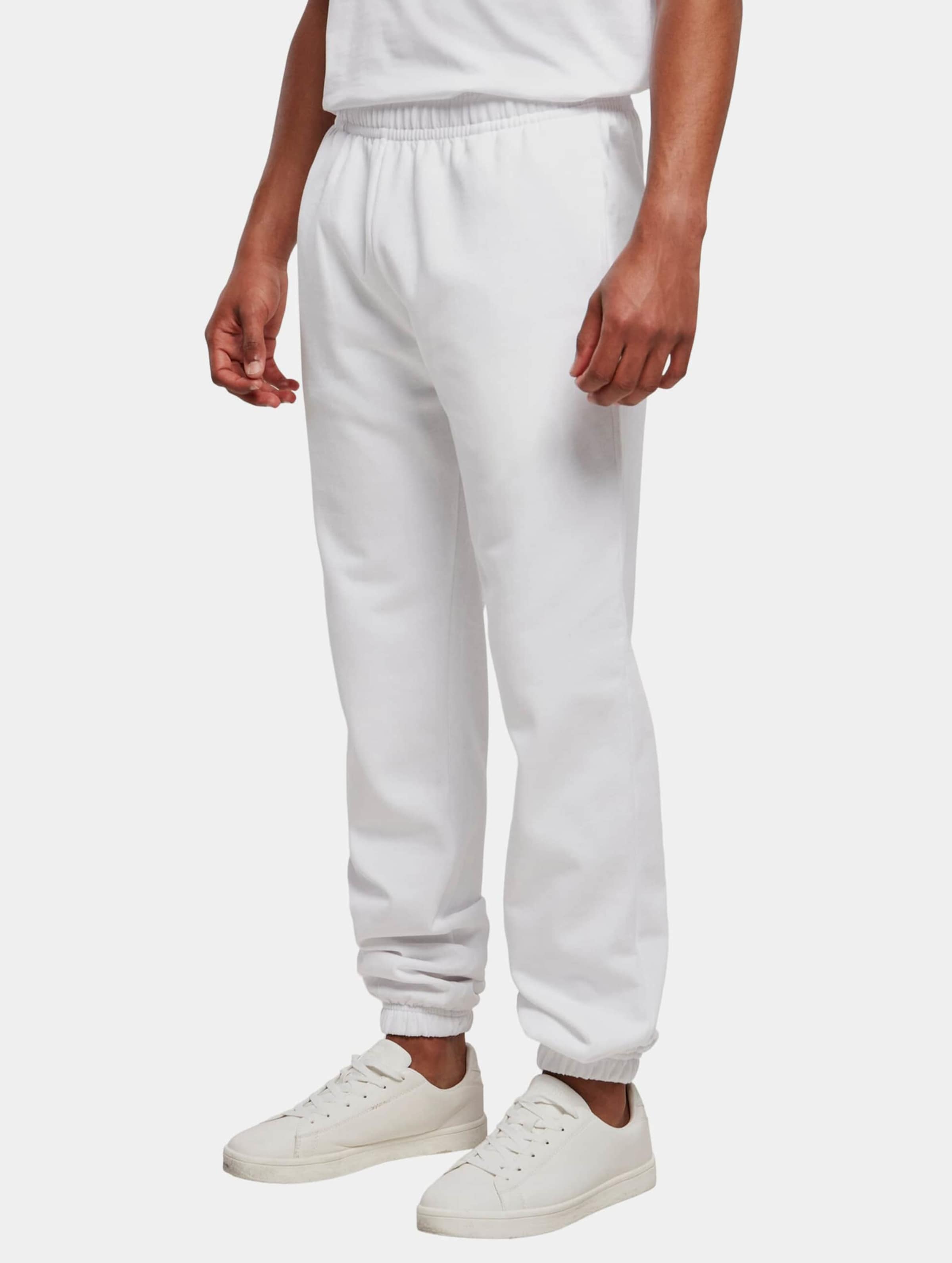 Build Your Brand Basic Sweatpants Mannen op kleur wit, Maat XS