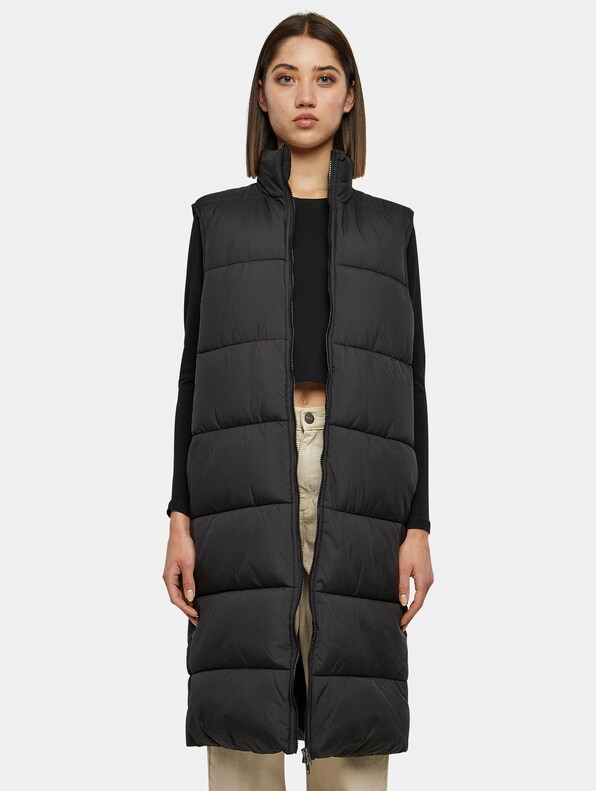 Ladies Long Puffer Vest-2