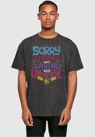 Marvel - Saving Universe Acid Washed Oversize Tee