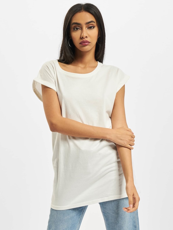 Build Your Brand Ladies Extended Shoulder T-Shirt Ready For-2