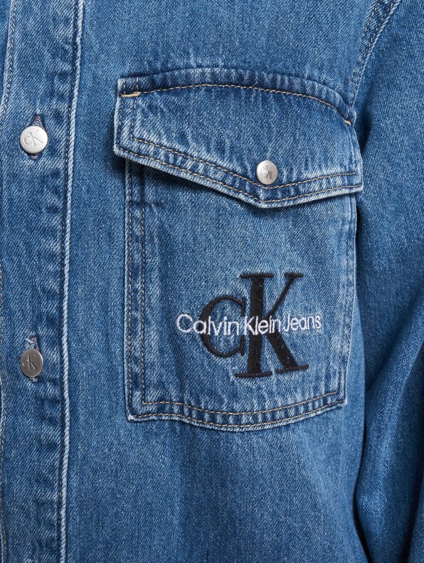 Calvin Klein Jeans Utility Pop-Over Shirt Kleid-4